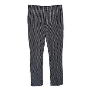 Chico's 0R Women's Size 4 Pants Pull On Slim Career Black White Beige 29 x 29.5